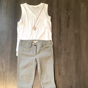 Loft Skinny Grey Pants, Size 2